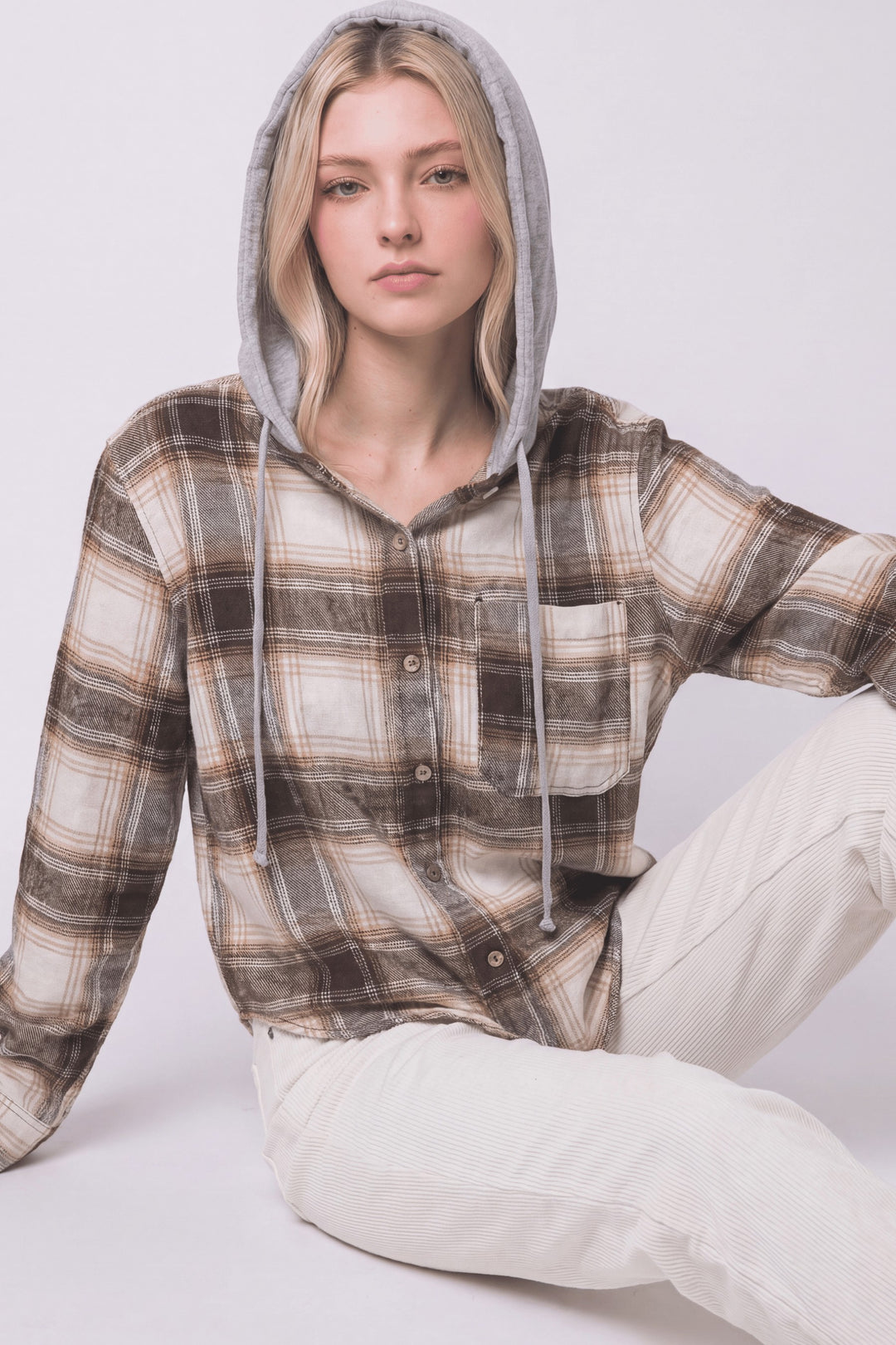 Katelynn Marie Hooded Flannel