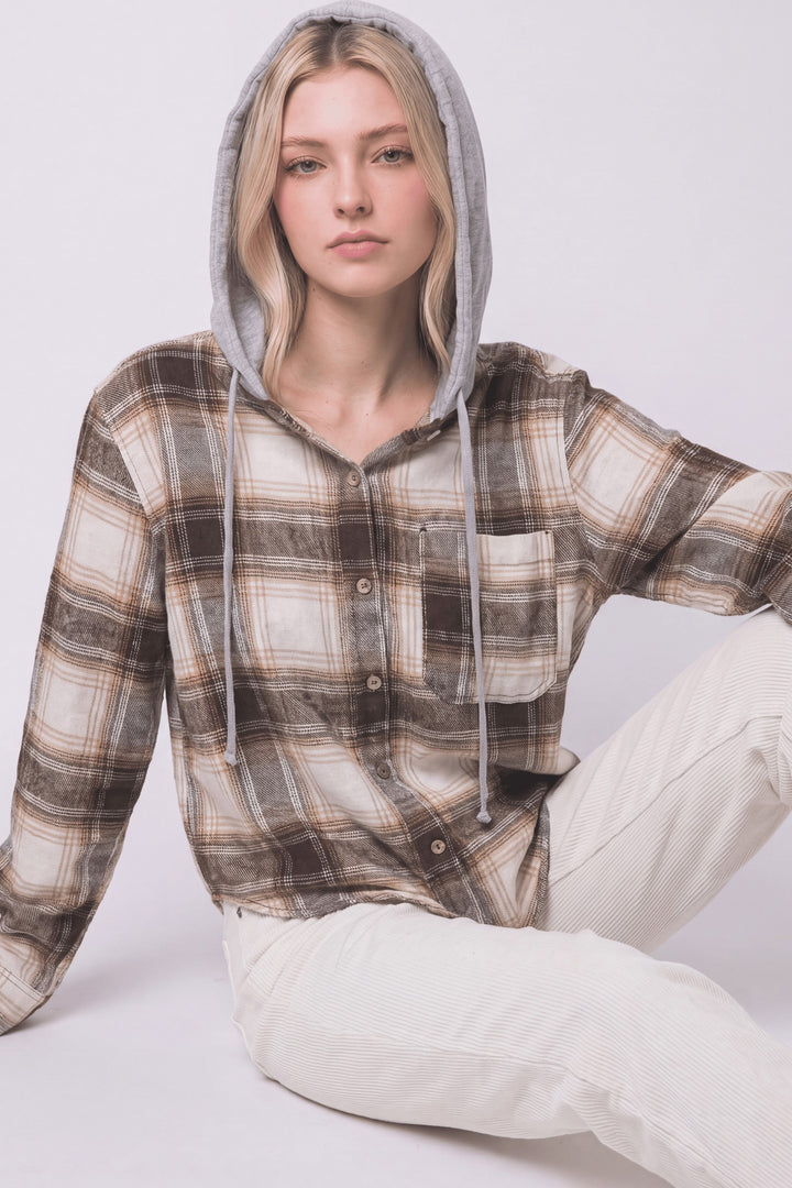 Katelynn Marie Hooded Flannel