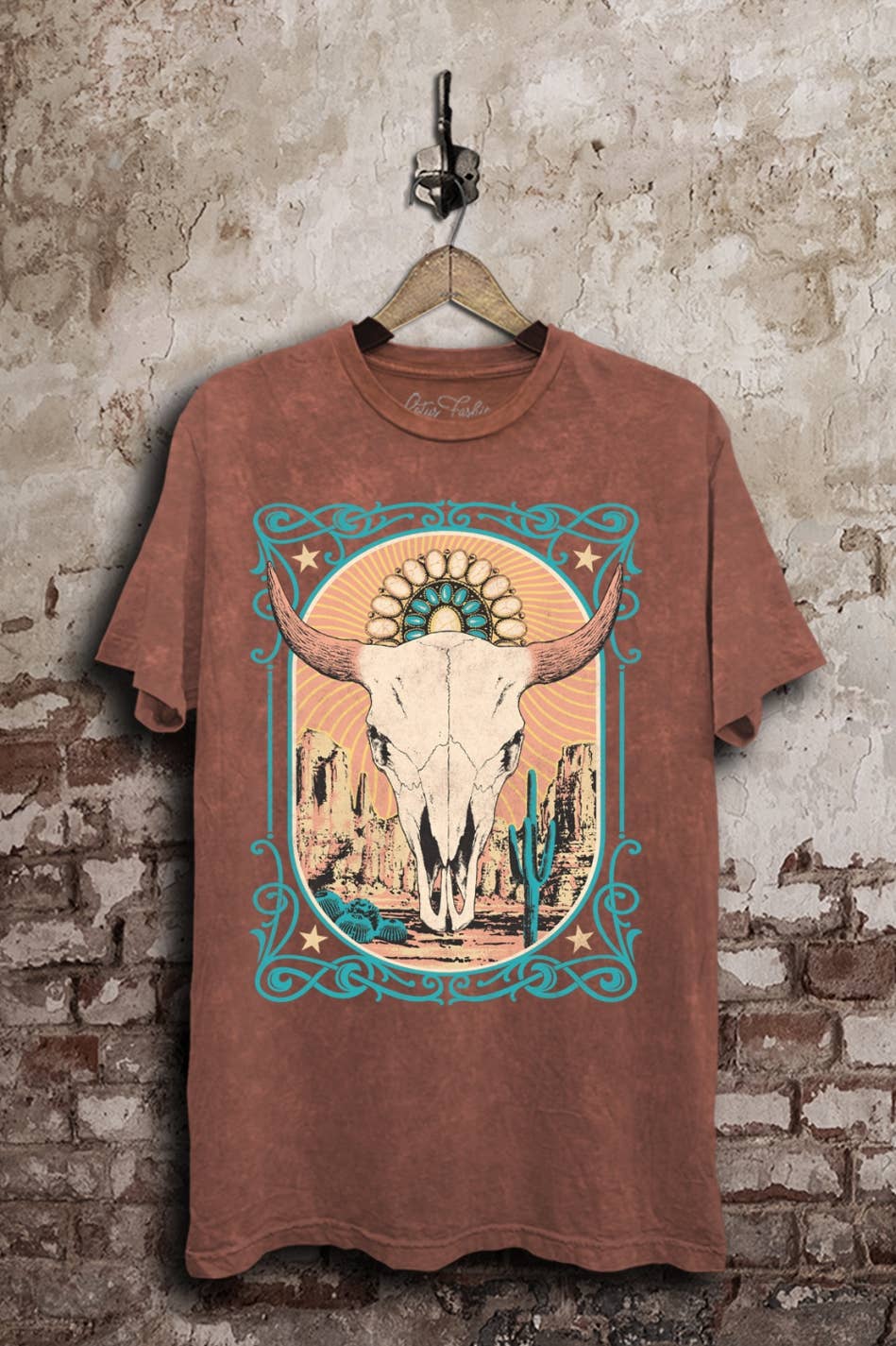 Western Cow Skull Graphic Top