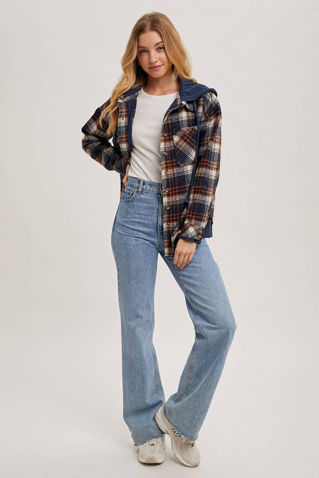 Bethany Hooded Plaid Jacket