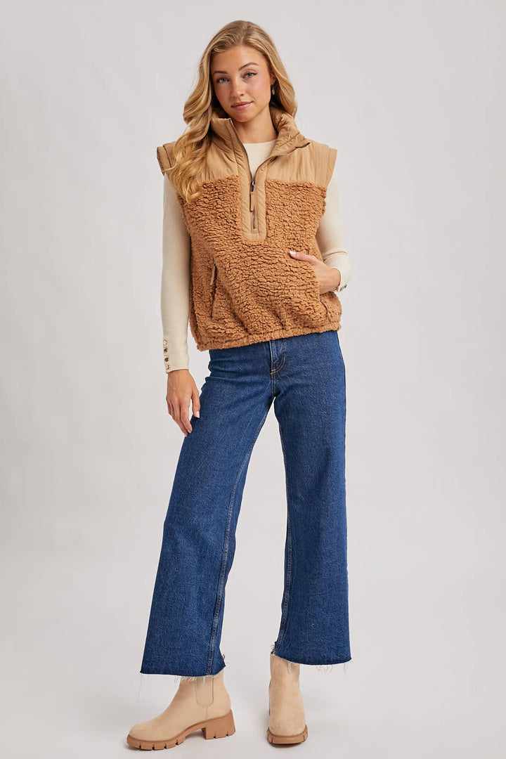 Sherpa Contrast 1/2 Zip Pullover