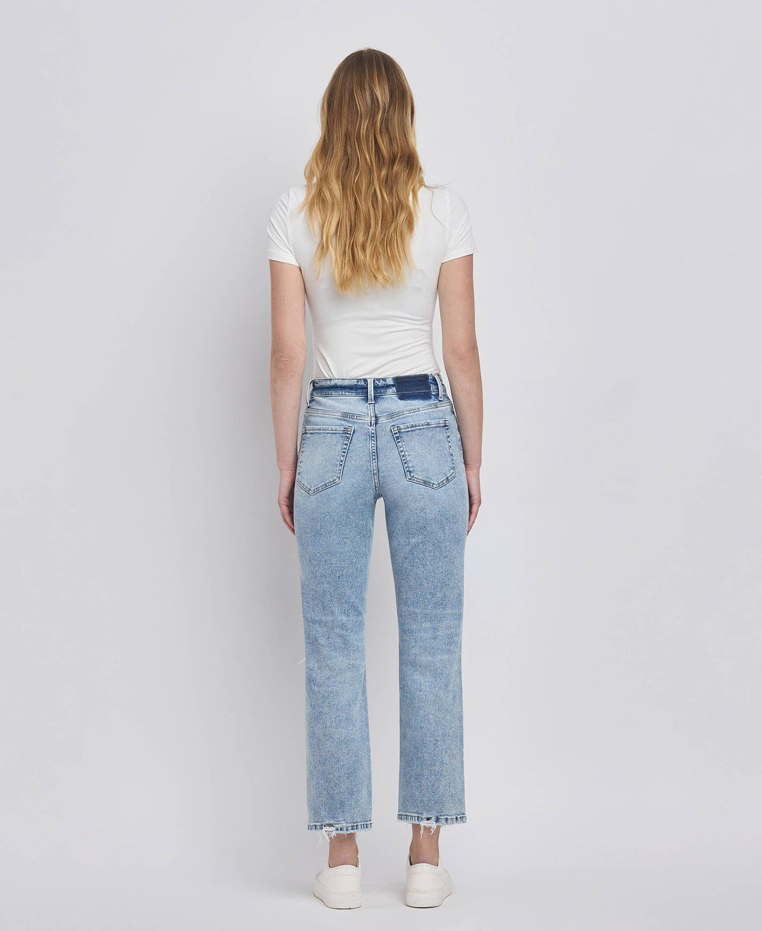 Kim Distressed Crop Leg Jeans