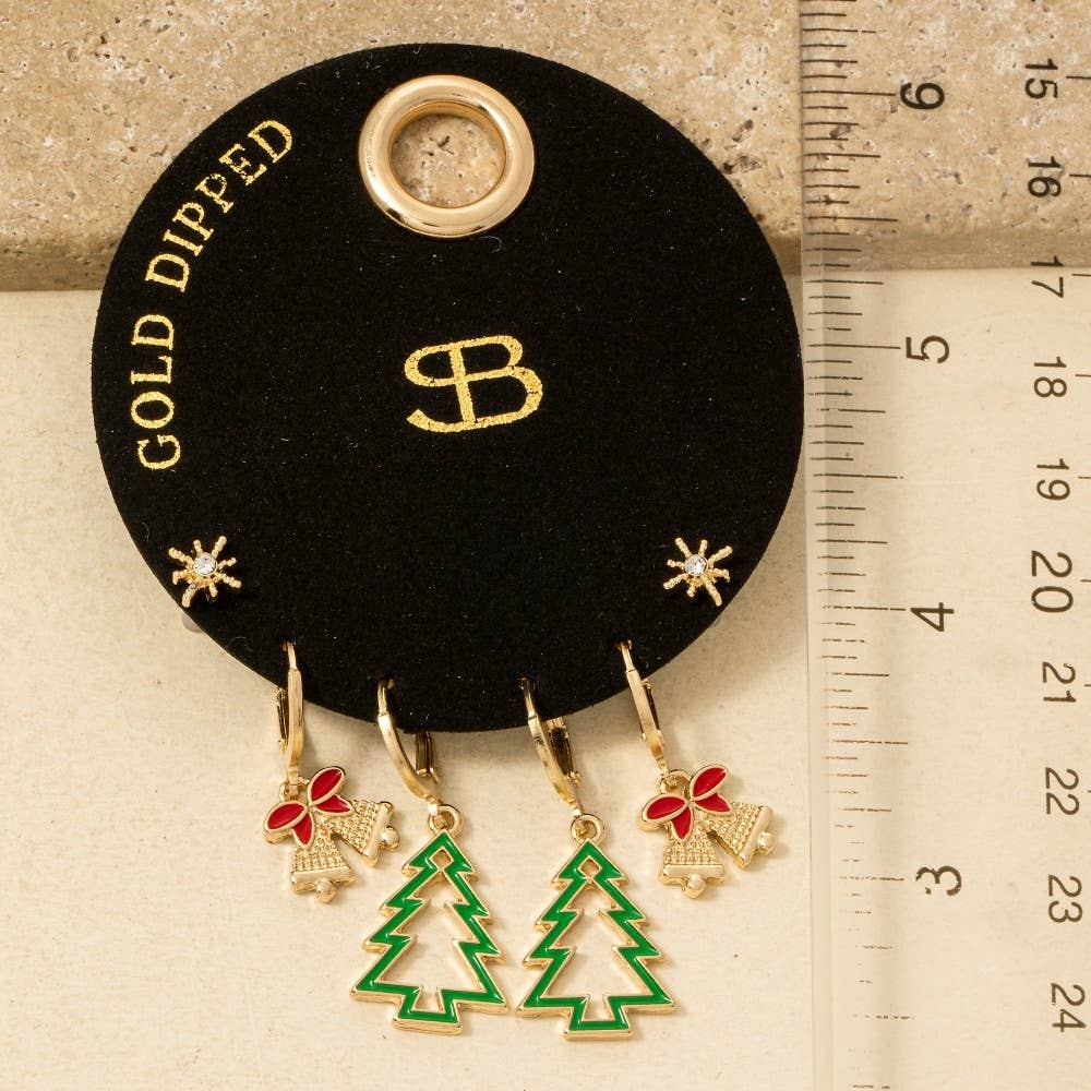 Christmas Theme Stud And Hoops