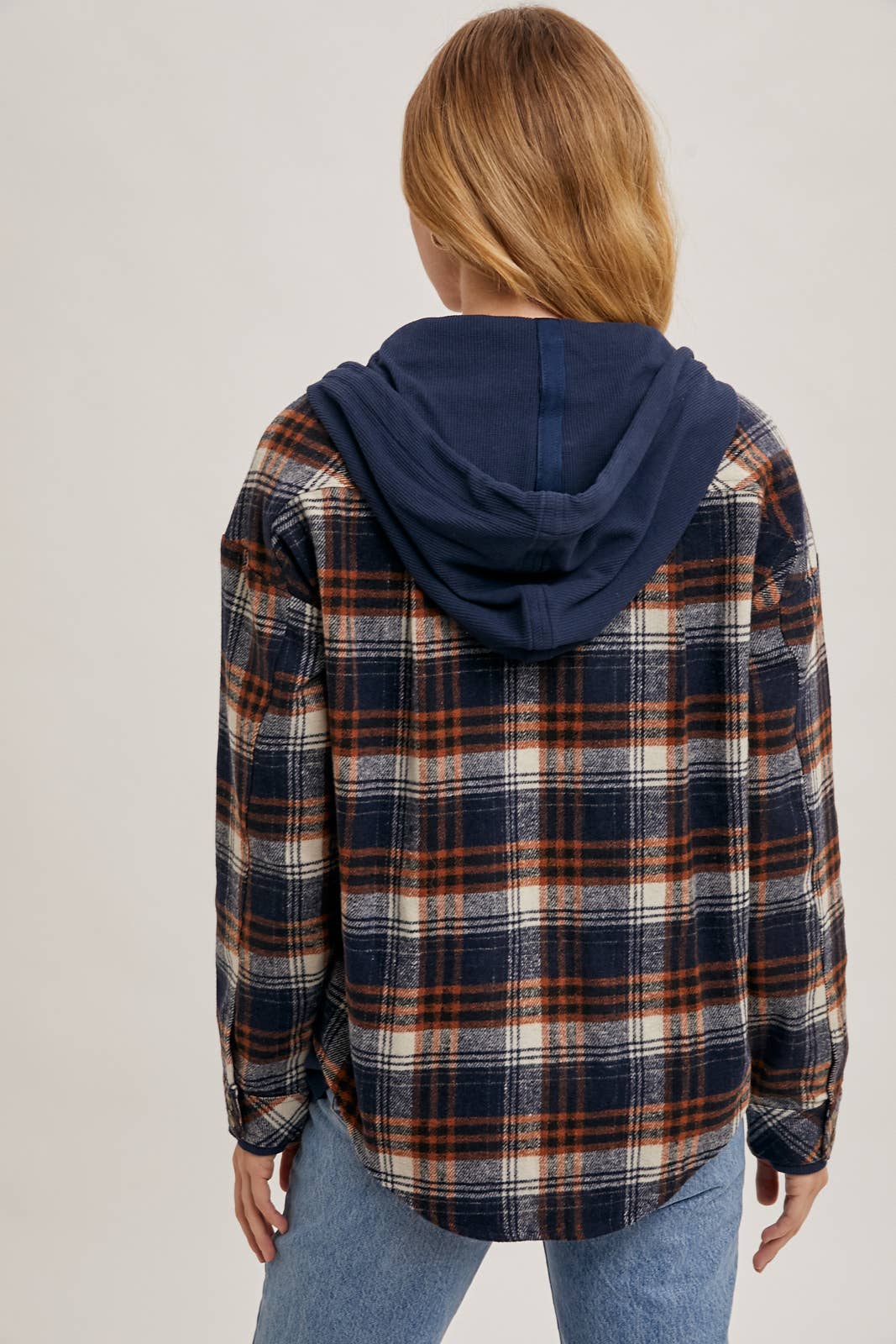 Bethany Hooded Plaid Jacket