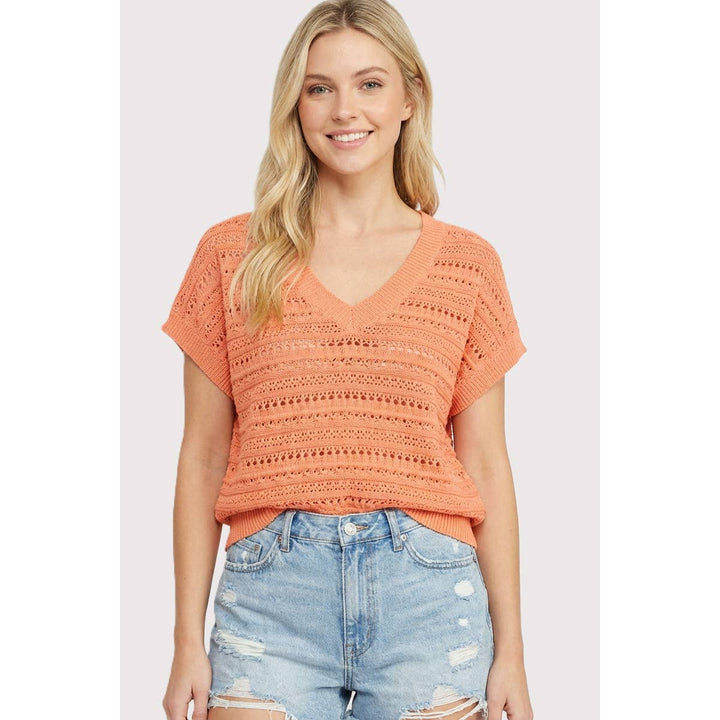 Evelyn Crochet Like Sweater