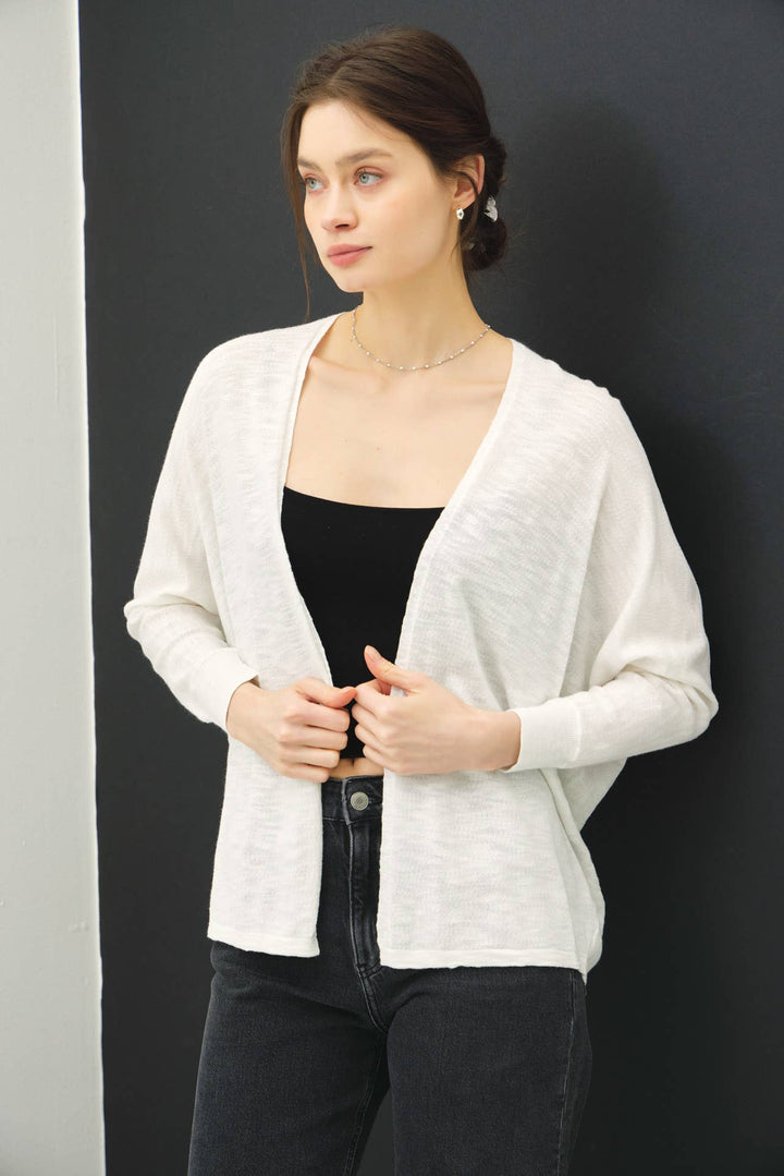 Dolman Sleeve Slub Sweater