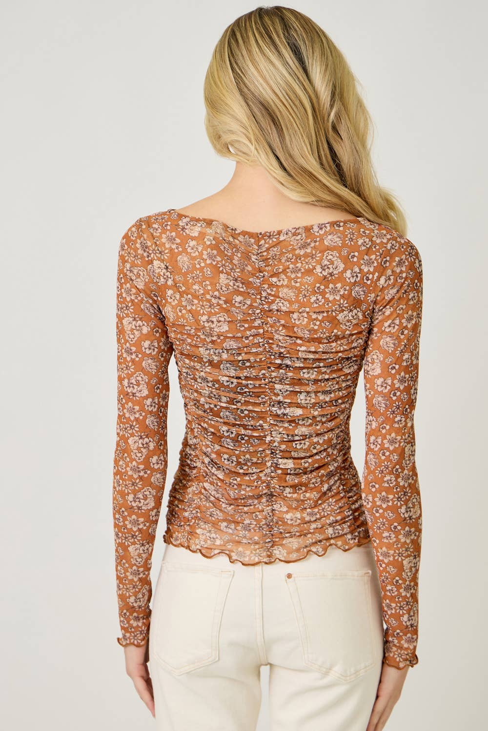 Aubrey Mesh Print Top
