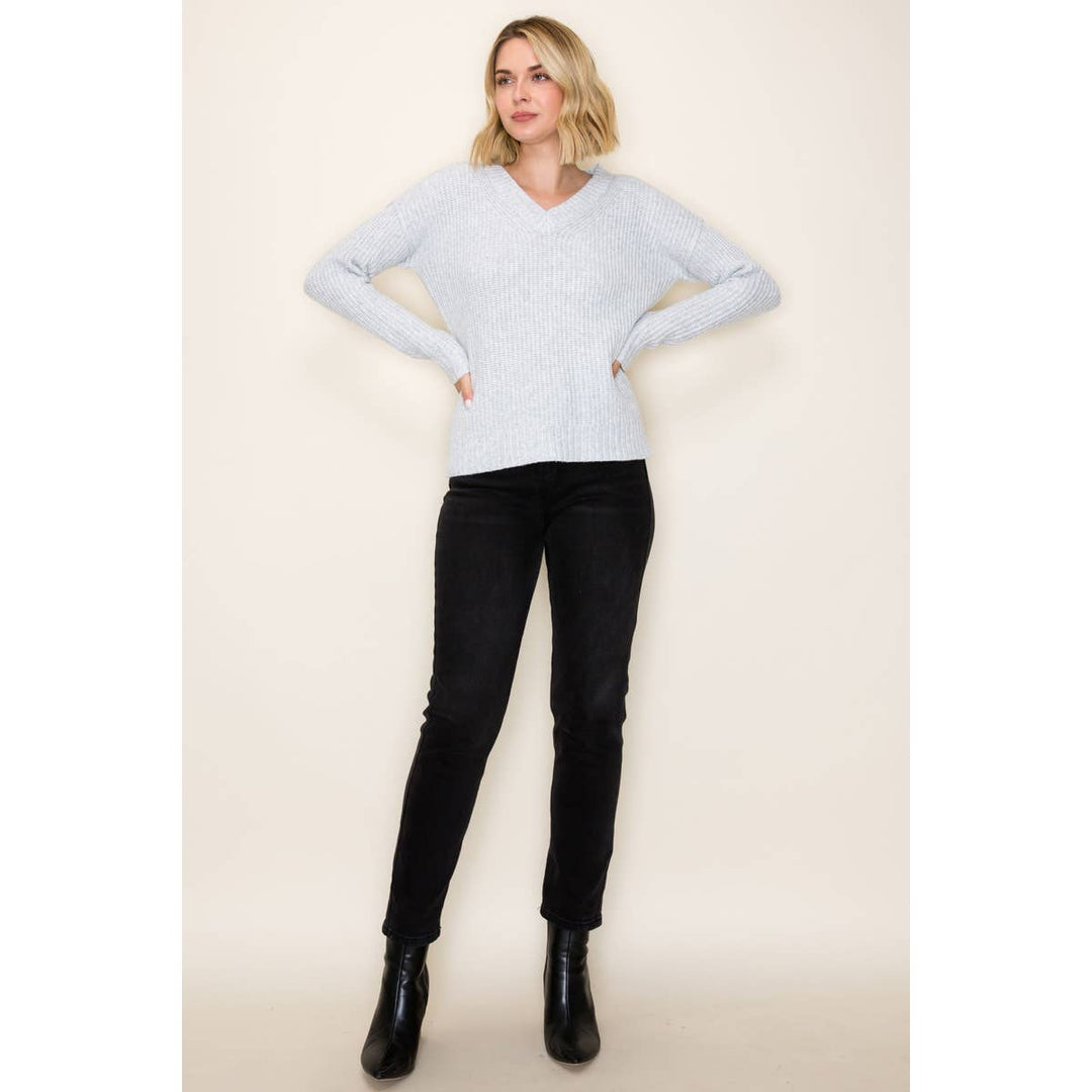V-Neck Pullover Sweater