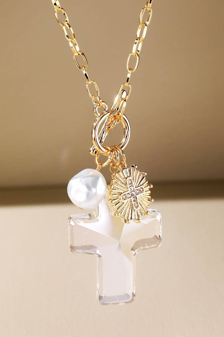 Shell & Pearl Pendant Necklace
