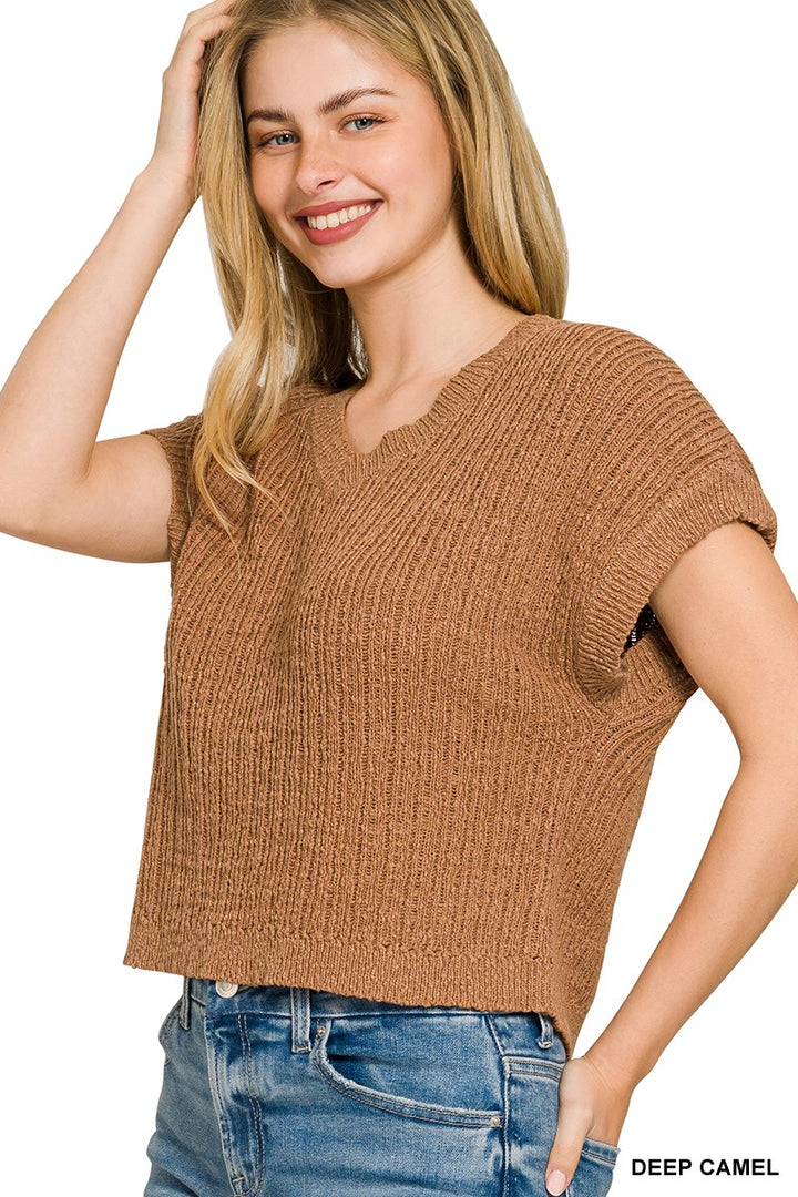 Textured Sweater Vest
