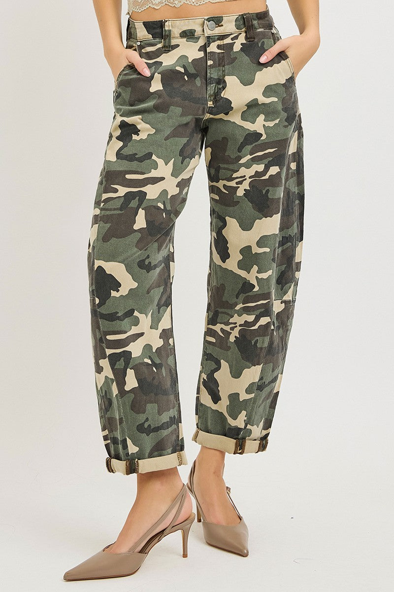 Camo Barrel Roll Up Pants