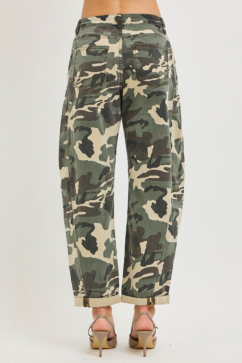 Camo Barrel Roll Up Pants