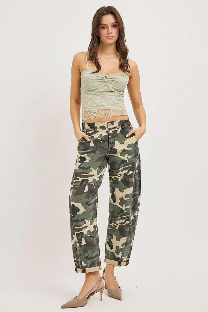 Camo Barrel Roll Up Pants