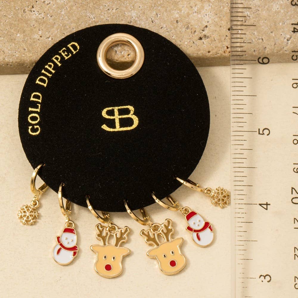 Festive Christmas Stud And Hoops