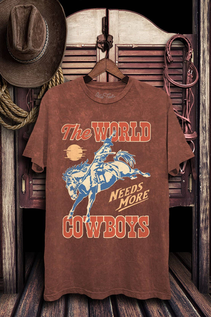 The World Needs More Cowboys Graphic Top