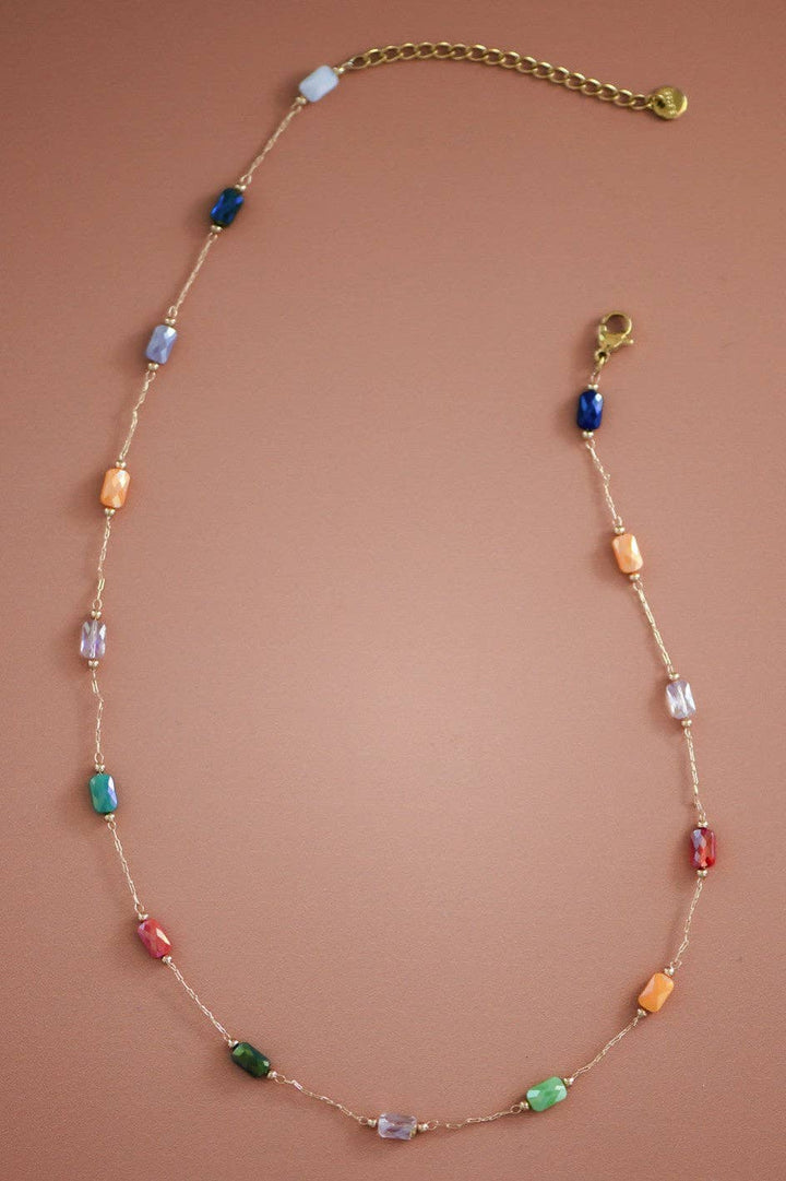 18K Gold Plated Waterproof Stainless Steel Chain Necklace - 7248
