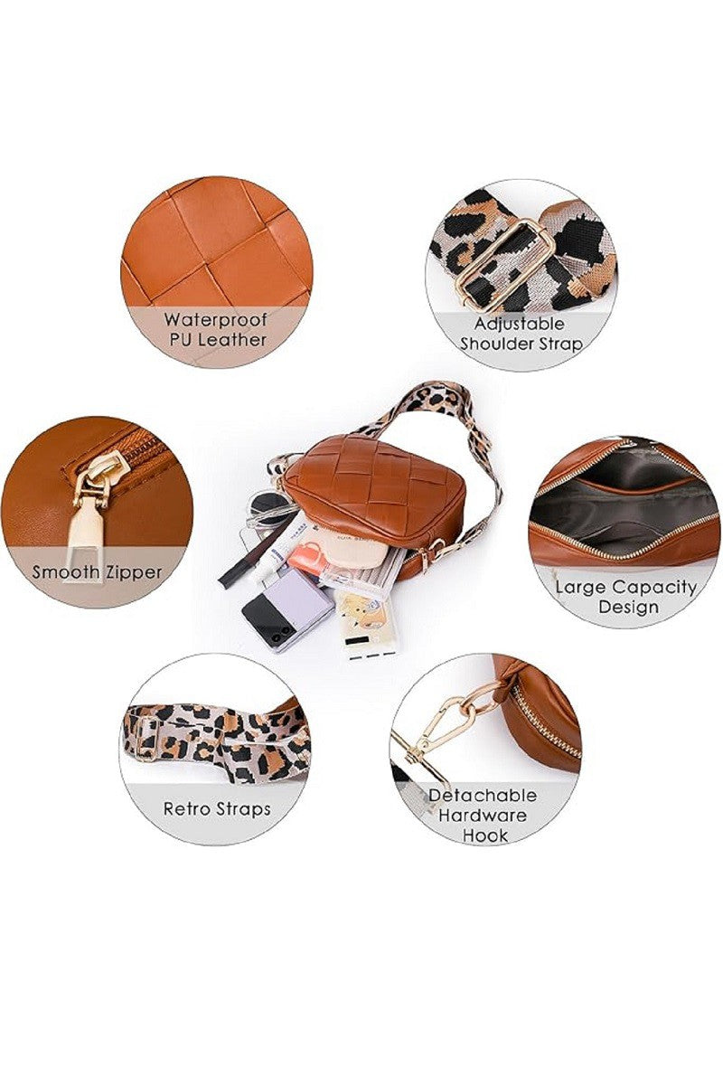 Leopard Strap Crossbody