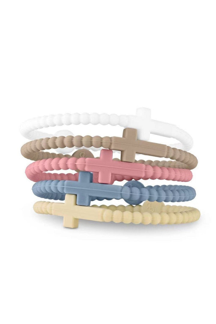 5 Piece Cross Silicone Bracelets