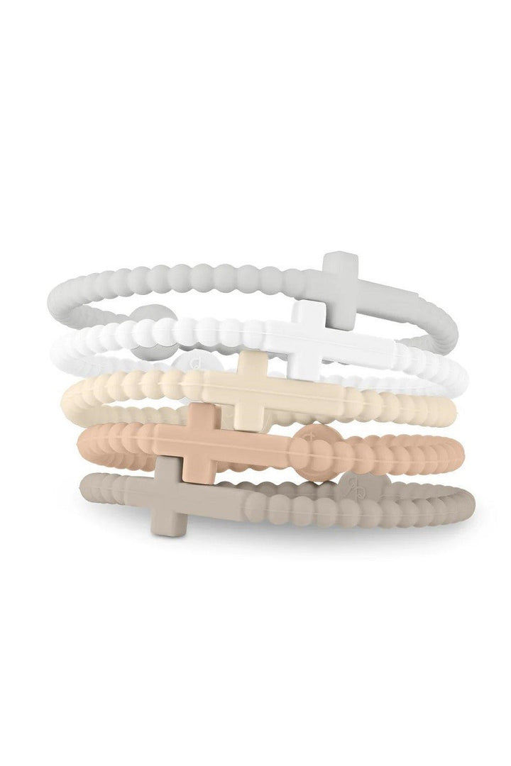 5 Piece Cross Silicone Bracelets