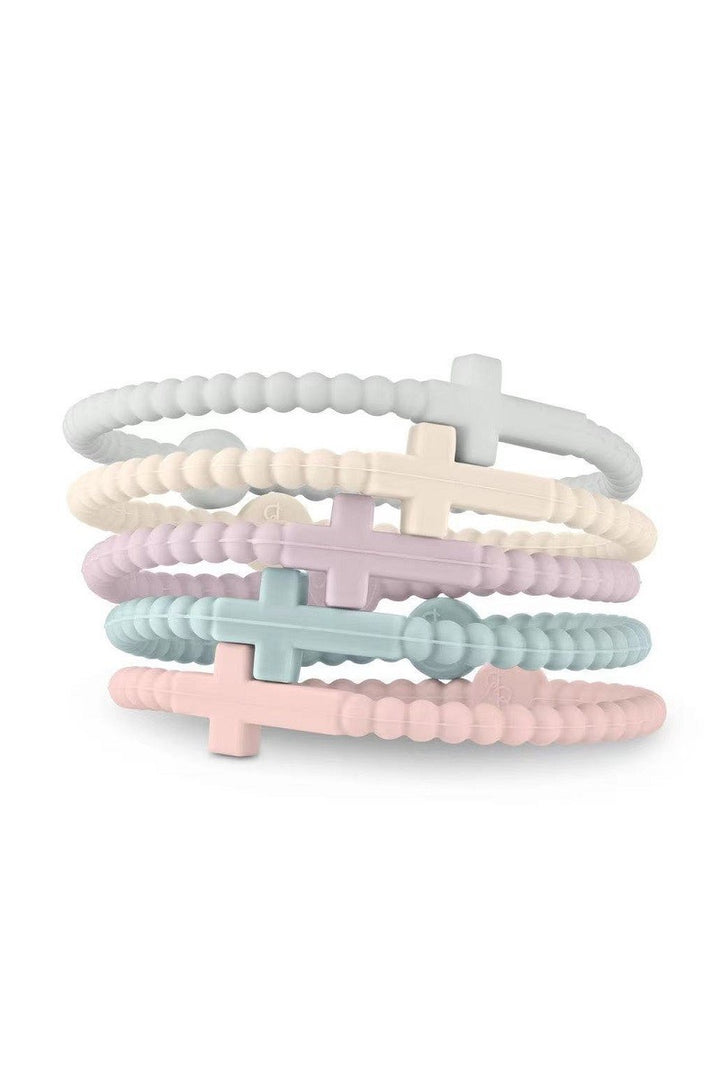 5 Piece Cross Silicone Bracelets