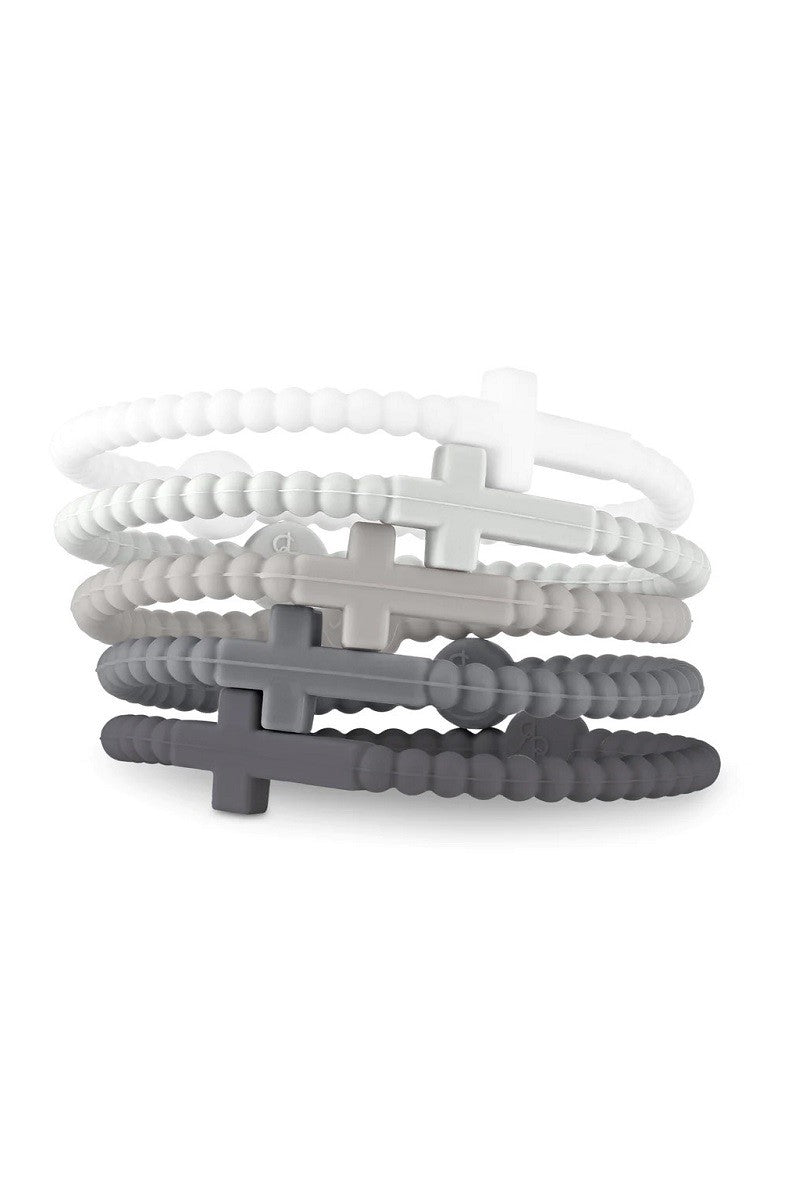 5 Piece Cross Silicone Bracelets