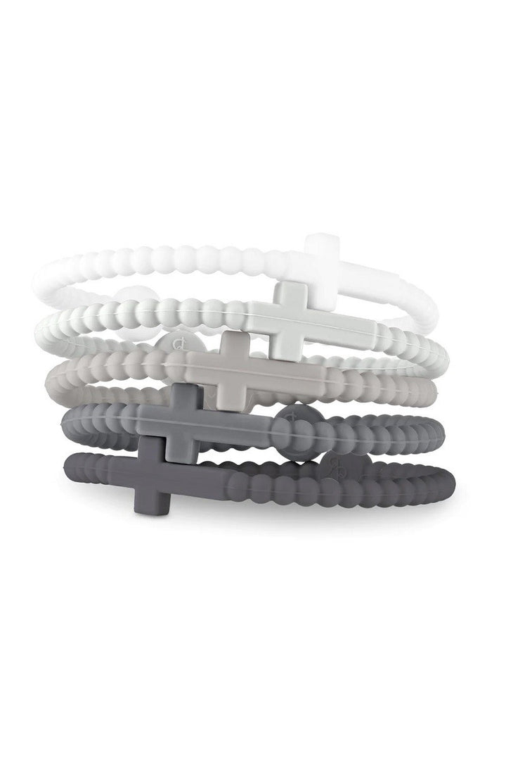5 Piece Cross Silicone Bracelets