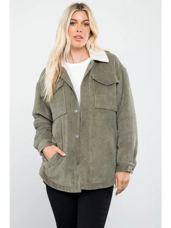 Sherpa Button Up Shacket