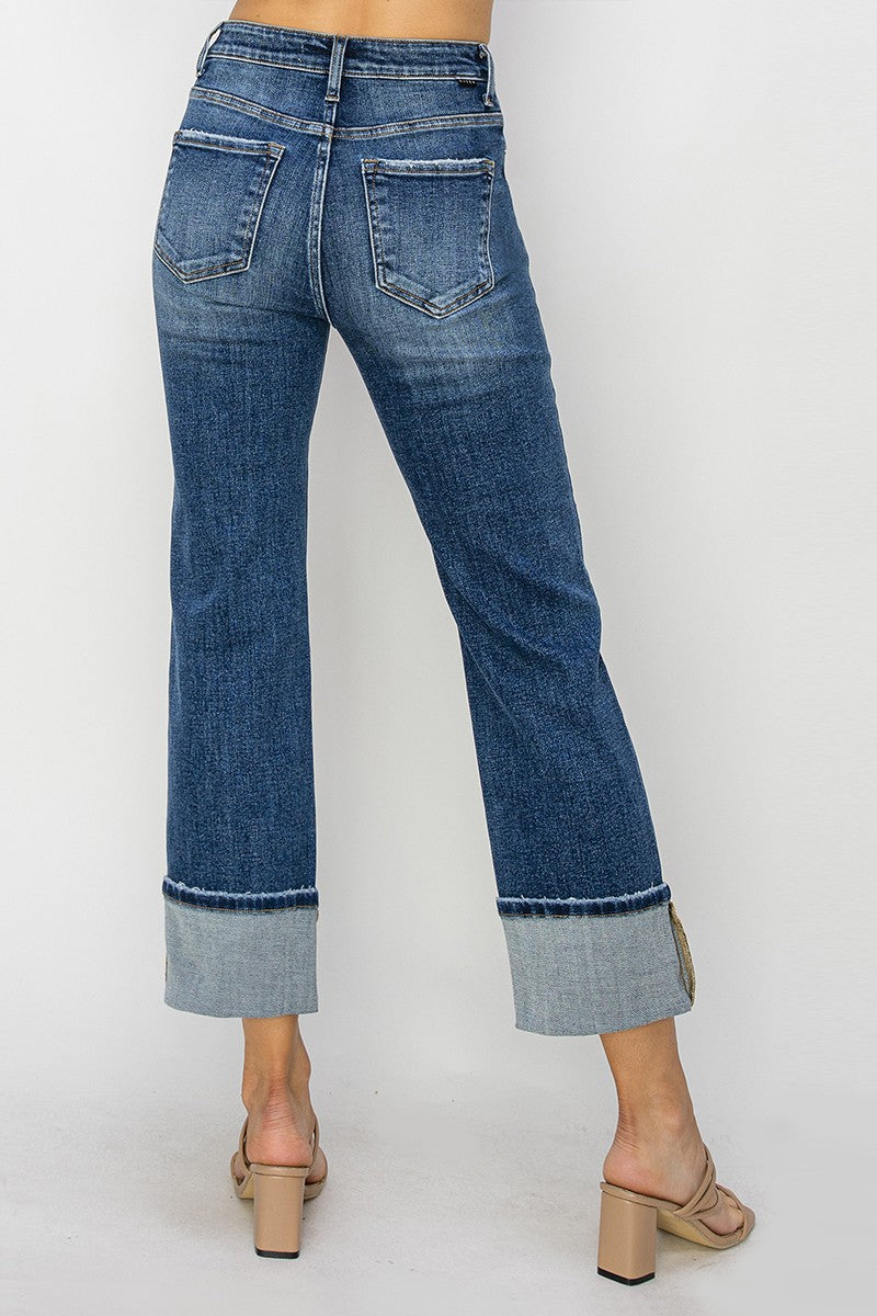 Kendria Straight Cuffed Jeans