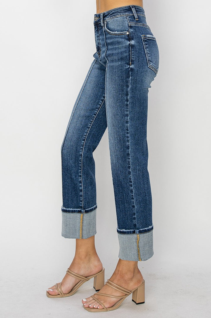 Kendria Straight Cuffed Jeans