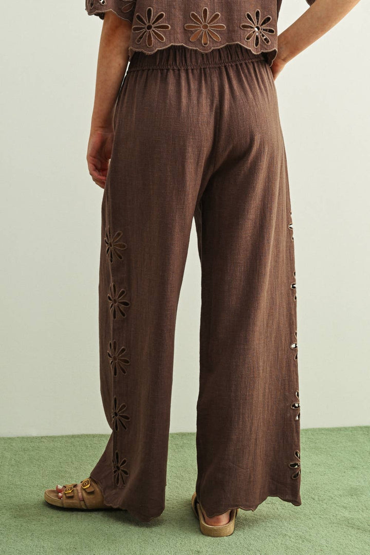 Embroidered Side Detail Pants