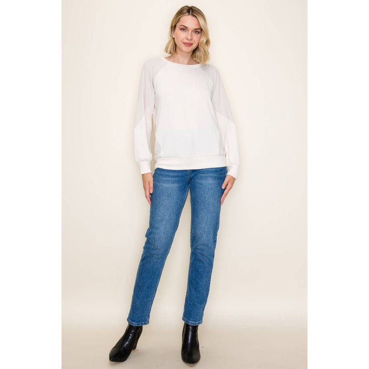 Monaco Rib Textured Knit Top