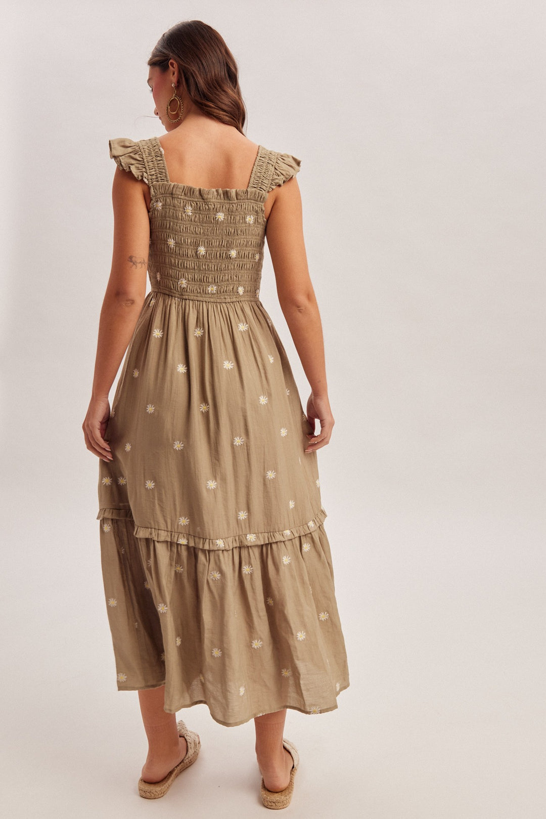 Daisy Embroidered Smocked Dress