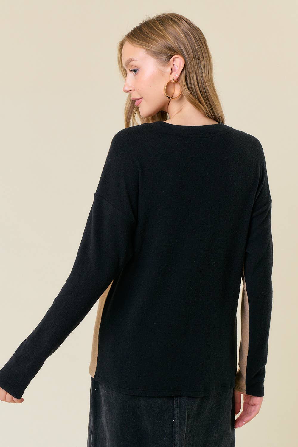 Adele Long Sleeve Colorblock Top