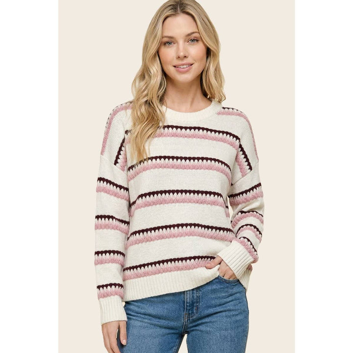 HONEYCOMB MULTI STRIPED SWEATER