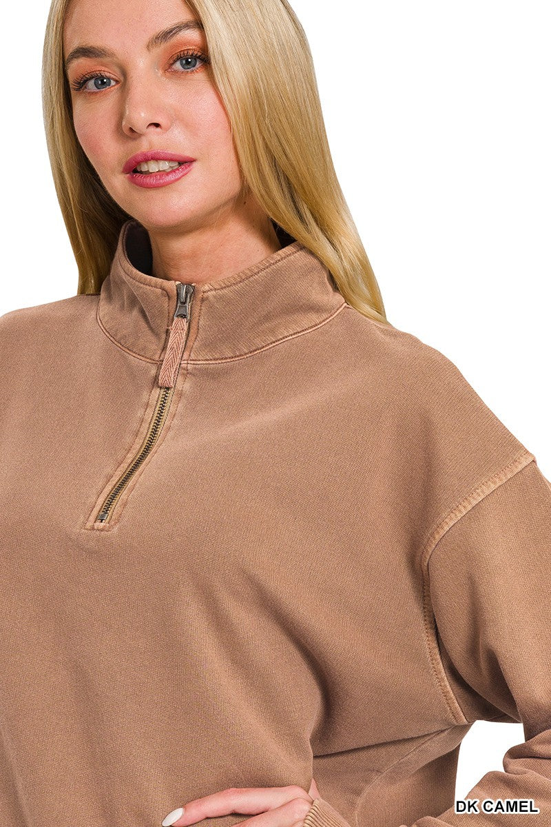 French Terry Half Zip Pullover