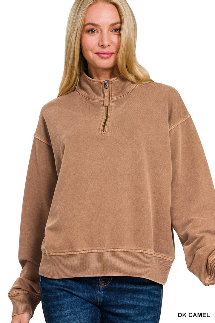 French Terry Half Zip Pullover