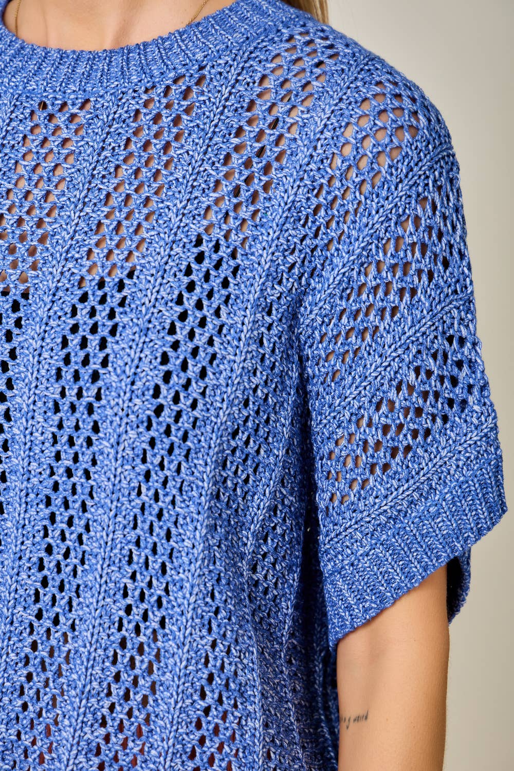 Lainey Crochet Dolman Sweater