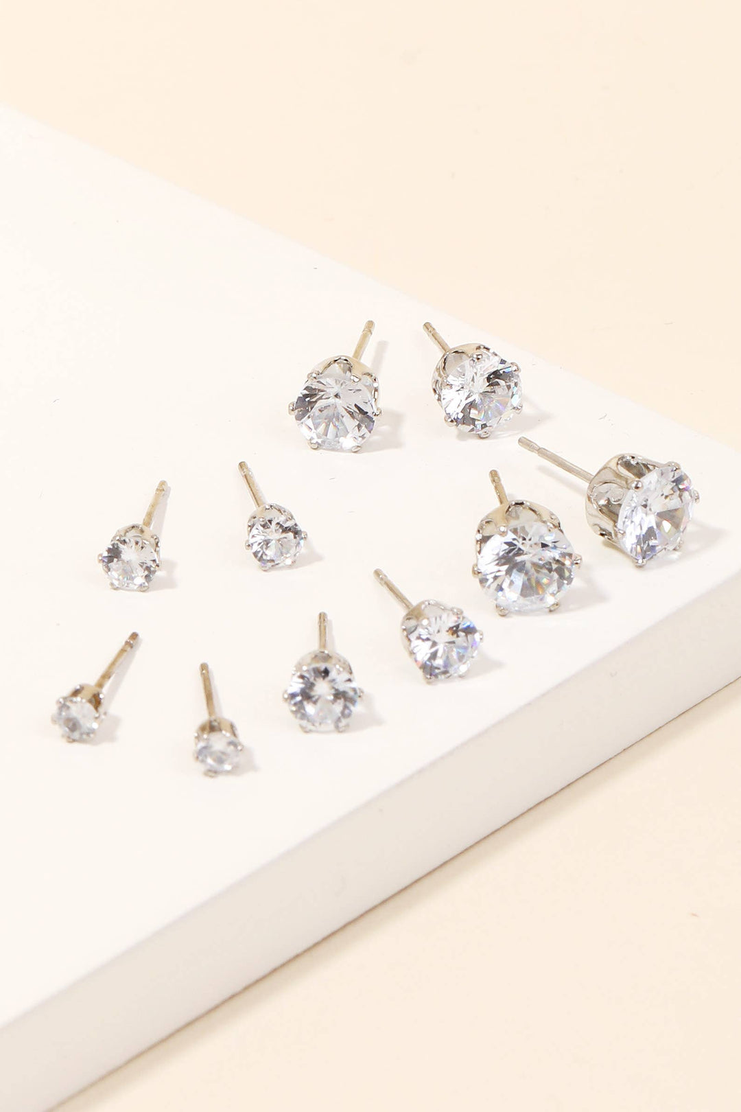 Rhinestone Stud Earrings Set
