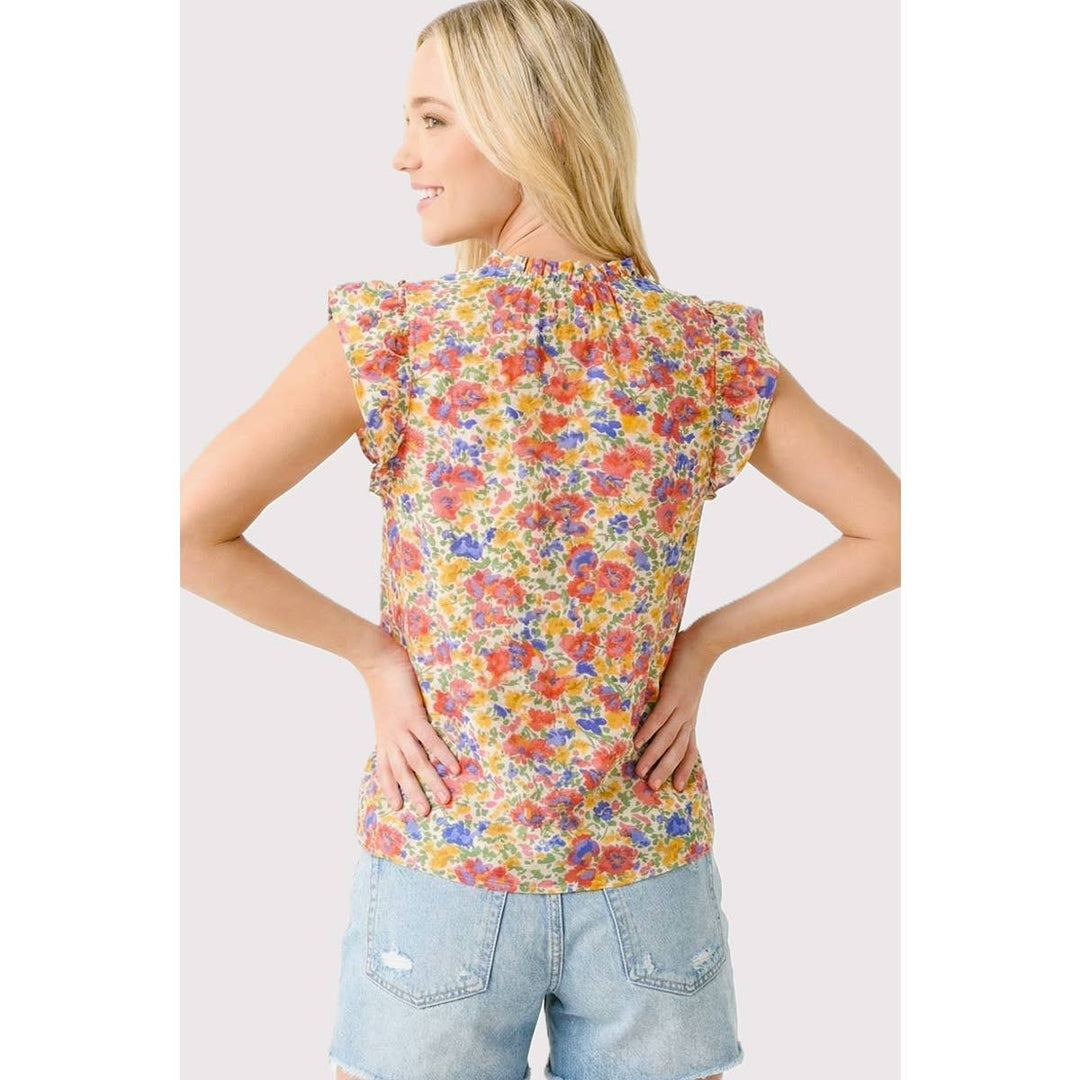 Emma Keyhole Floral Top