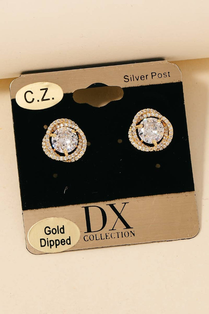Knot Halo Set Stud Earrings