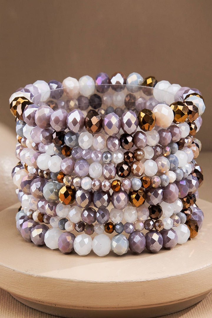 Glass Bead 9 Set Bracelet