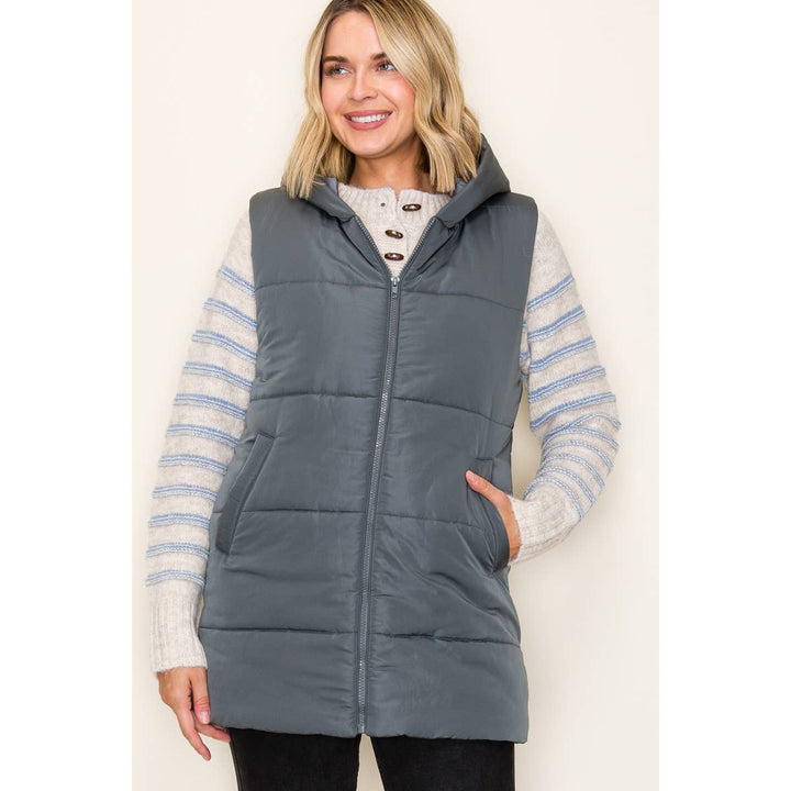 Amie Hooded Puffer Vest