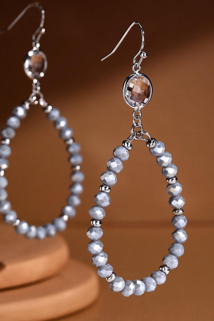 Glass Bead Teardrop Earrings