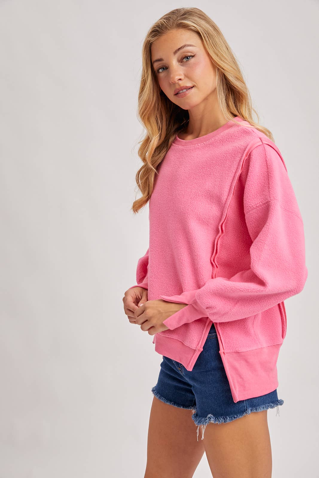 CREWNECK TEDDY PULLOVER