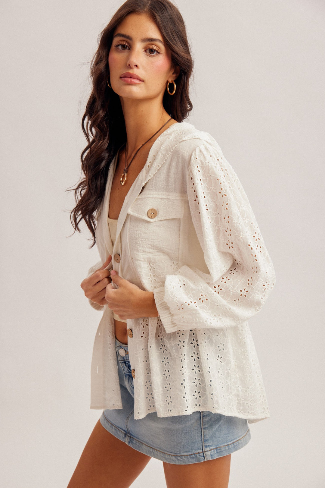 Shania Eyelet Jacket