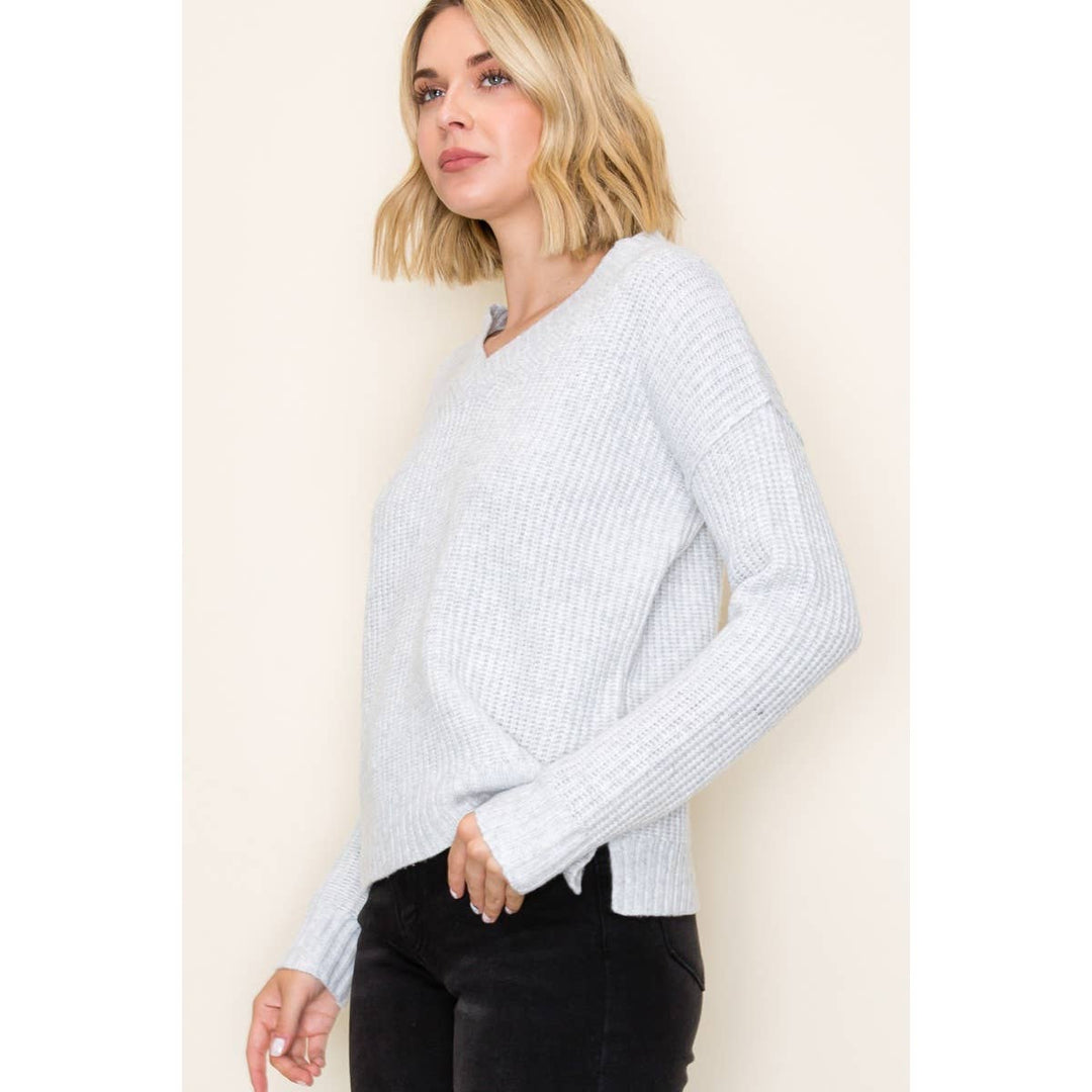 V-Neck Pullover Sweater