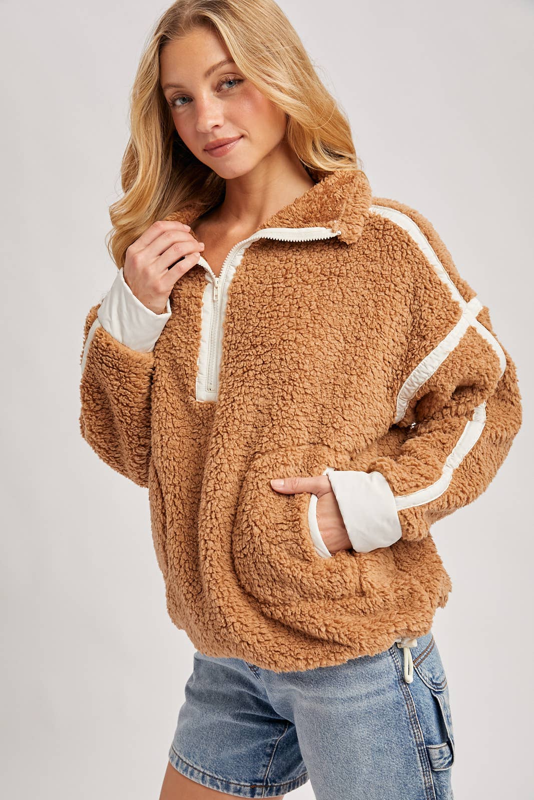 Half Zip Sherpa Pullover