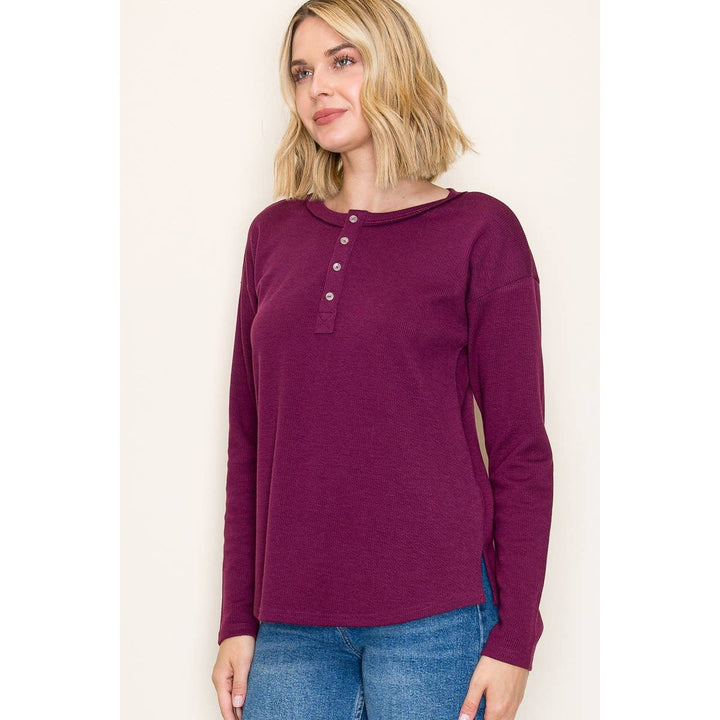 Sadie Textured Henley