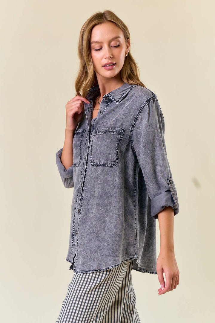 Chambary Shirts W Pockets - 41635T: Light Denim / S