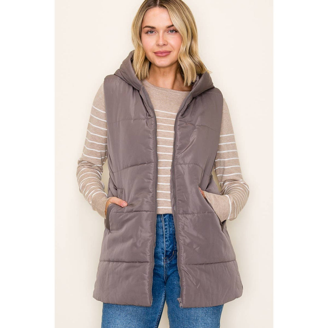 Amie Hooded Puffer Vest